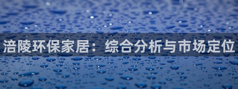 杏宇平台一安全注册入口：涪陵环保家居：综合分析与市场定位